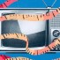 A television wrapped in measuring tape, symbolizing the challenges of efficiency and measurement in TV advertising.